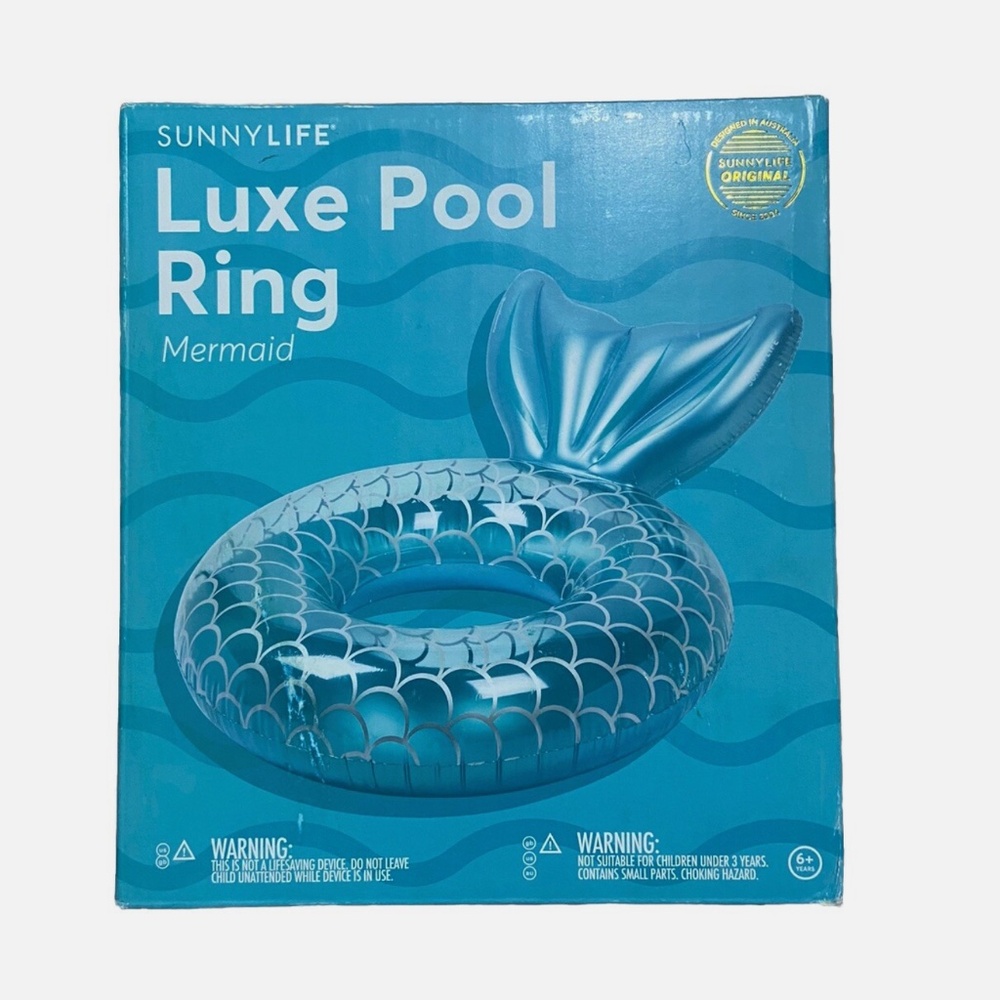 NEW SunnyLife Mermaid Luxe Pool Ring 24” x 43”